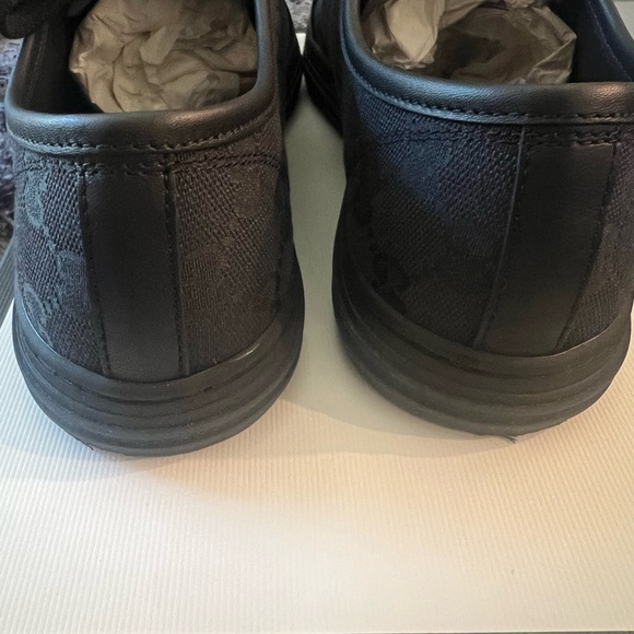 Gucci's GG Low 'Lead Black' sneakers Size 38 w/box NEW - Picture 4 of 8